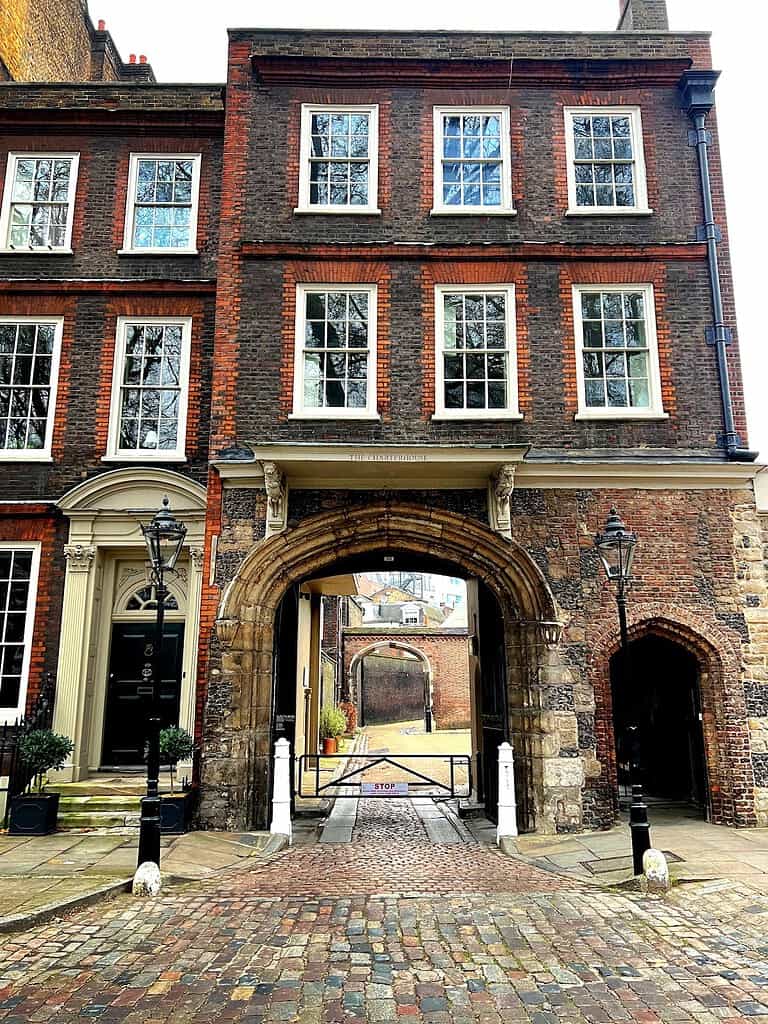 Image of the exterior of the historic London Charterhouse, just one of the historic buildings you can access during the open house festival
