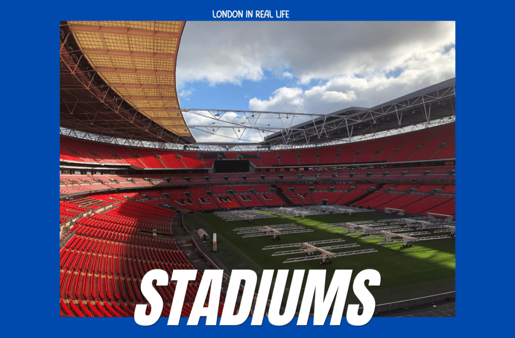 image of football stadium with text "stadiums"